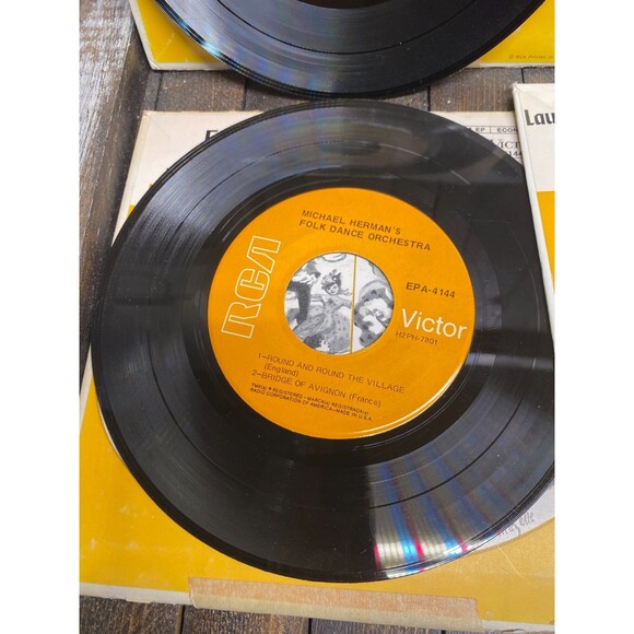 Lot Of 6 The World Of Folk Dances RCA VICTOR 45 ep Vinyl Records - Picture 14 of 16